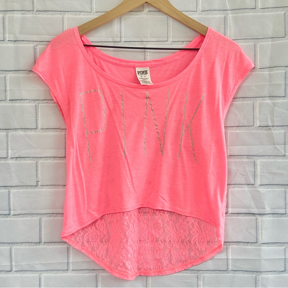 💐Pink by VS💐 Lace Back Top